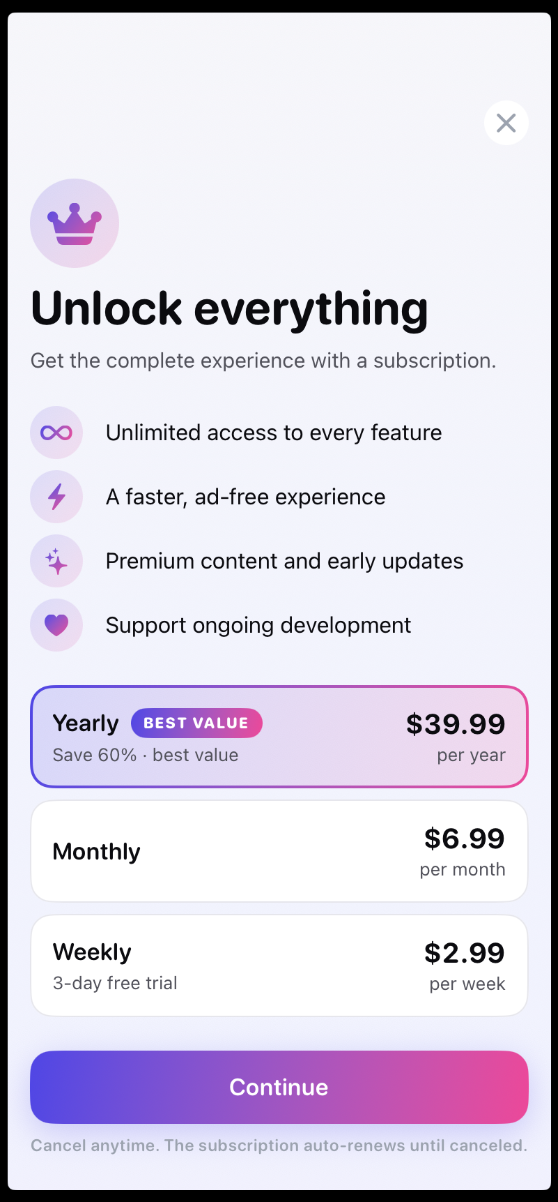 Step Day — paywall / subscription